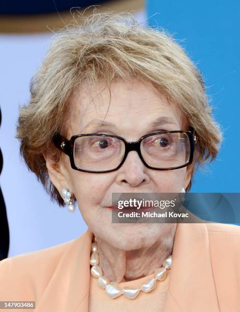 Nancy Reagan attends The Grand Opening of D23 Presents Treasures of The Walt Disney Archives on July 5, 2012 in Simi Valley, California.