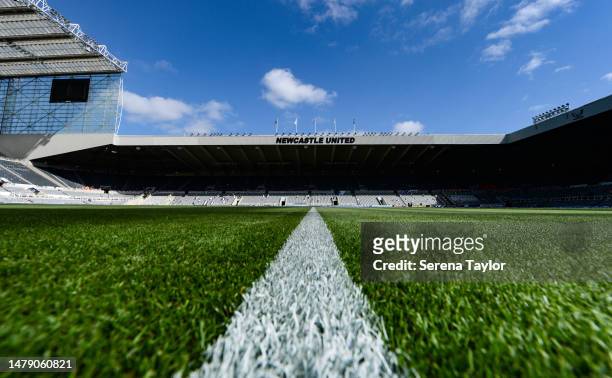 General view before the Premier League match between Newcastle United and Manchester United at St. James Park on April 02, 2023 in Newcastle upon...