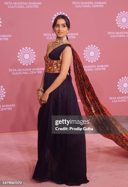 Shraddha Kapoor attends the launch of Nita Mukesh Ambani Cultural Centre on April 01, 2023 in Mumbai, India