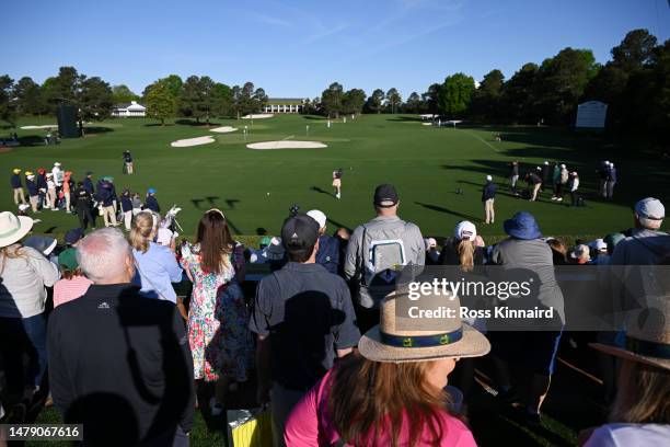 Paige Radebach of the Girls 12-13 group competes during the Drive, Chip and Putt Championship at Augusta National Golf Club at Augusta National Golf...