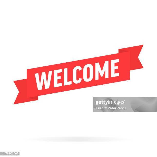 Welcome Mam Ribun Welcome Ribbon Banner Label Template Vector Stock Illustration With ...