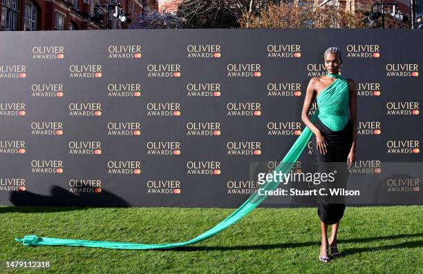 Sheila Atim attending The Olivier Awards 2023 at the Royal Albert Hall on April 02, 2023 in London, England.