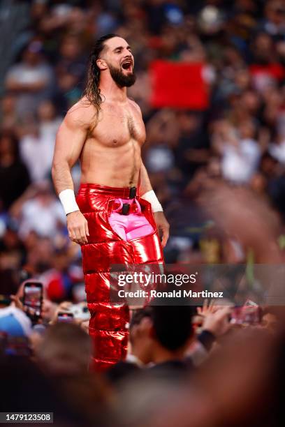 Seth Rollins during WrestleMania Goes Hollywood at SoFi Stadium on April 01, 2023 in Inglewood, California.