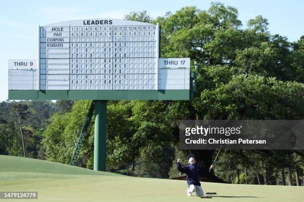 Jacob Eagan of the Boys 7-9 group competes during the Drive, Chip and Putt Championship at Augusta National Golf Club at Augusta National Golf Club...