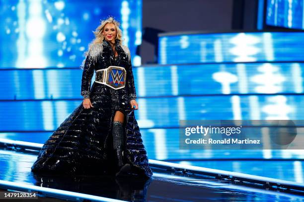 Charlotte Flair during WrestleMania Goes Hollywood at SoFi Stadium on April 01, 2023 in Inglewood, California.