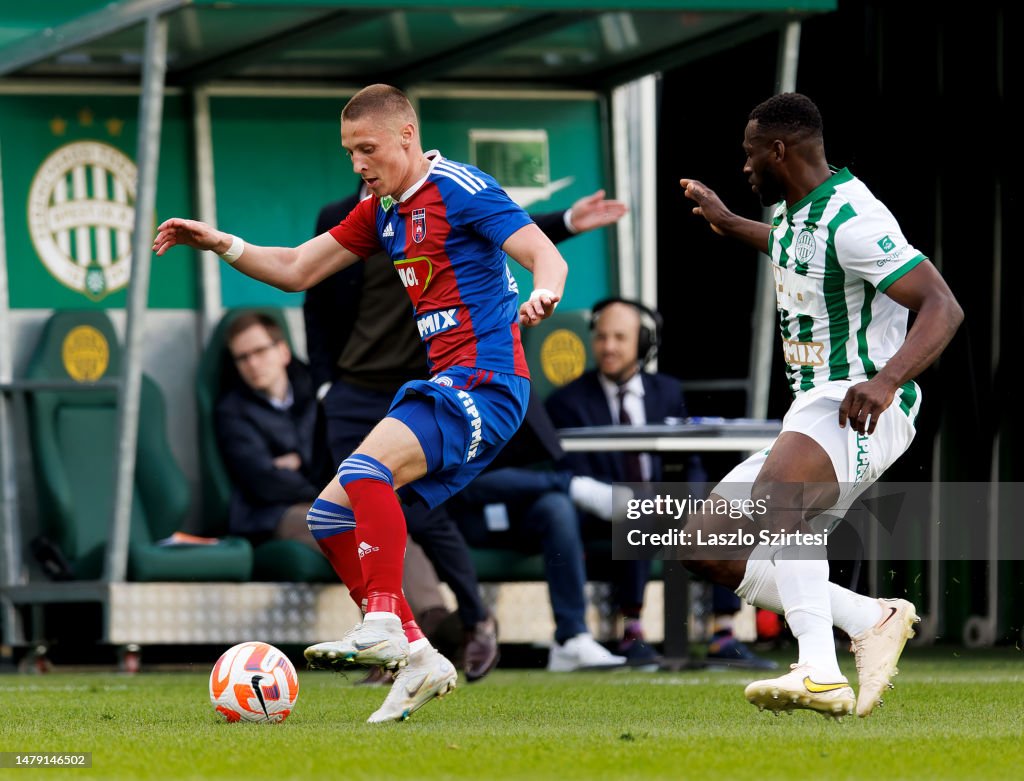 Palko Dardai of MOL Fehervar FC competes for the ball with