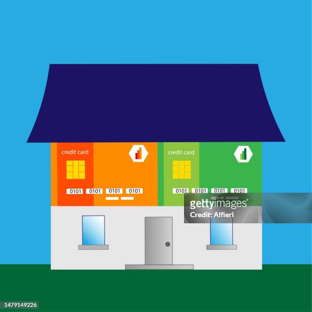 credit in housing - house viewing stock illustrations