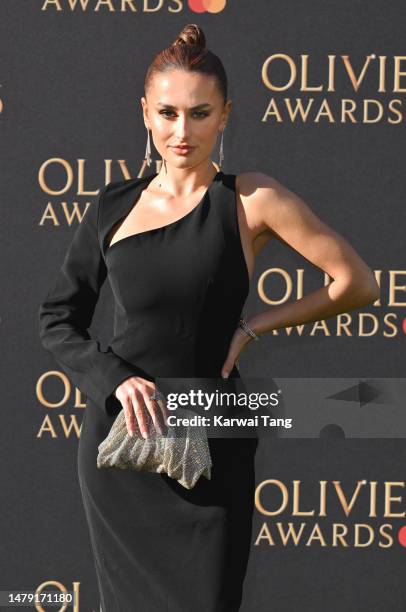 Amber Davies attends The Olivier Awards 2023 at the Royal Albert Hall on April 02, 2023 in London, England.