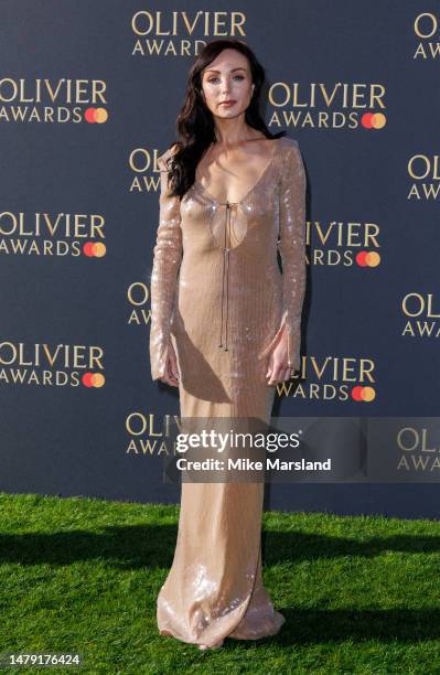 Helen George attends The Olivier Awards 2023 at the Royal Albert Hall on April 02, 2023 in London, England.