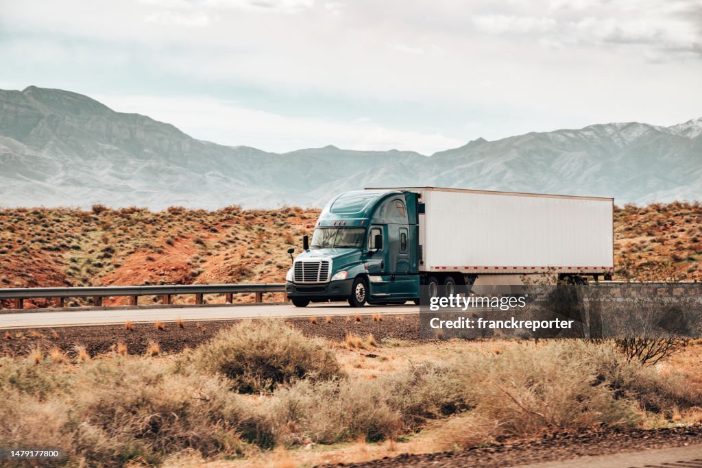 Truck driving in the southwest