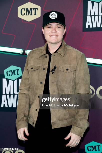 Lily Rose wearing The Covenant School ribbons, attends the 2023 CMT Music Awards at Moody Center on April 02, 2023 in Austin, Texas.