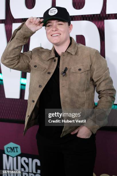 Lily Rose wearing The Covenant School ribbons, attends the 2023 CMT Music Awards at Moody Center on April 02, 2023 in Austin, Texas.