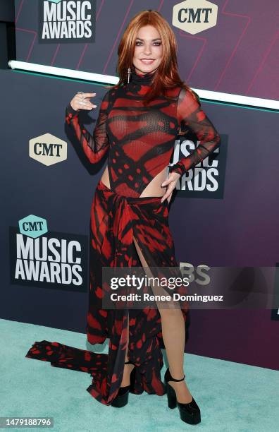 Shania Twain attends the 2023 CMT Music Awards at Moody Center on April 02, 2023 in Austin, Texas.