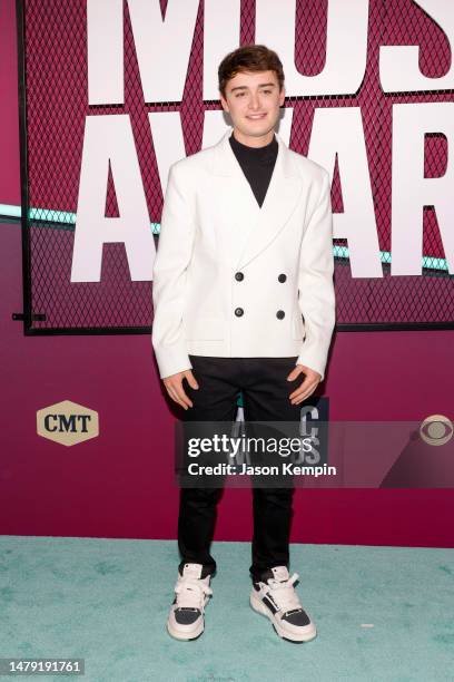 Noah Schnapp attends the 2023 CMT Music Awards at Moody Center on April 02, 2023 in Austin, Texas.