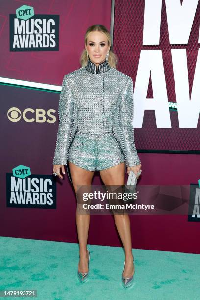 Carrie Underwood attends the 2023 CMT Music Awards at Moody Center on April 02, 2023 in Austin, Texas.