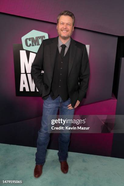 Blake Shelton attends the 2023 CMT Music Awards at Moody Center on April 02, 2023 in Austin, Texas.