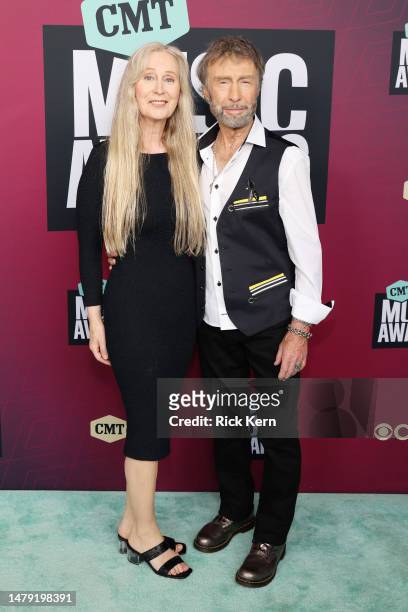 Cynthia Kereluk and Paul Rodgers attend the 2023 CMT Music Awards at Moody Center on April 02, 2023 in Austin, Texas.