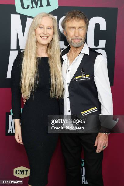 Cynthia Kereluk and Paul Rodgers attend the 2023 CMT Music Awards at Moody Center on April 02, 2023 in Austin, Texas.