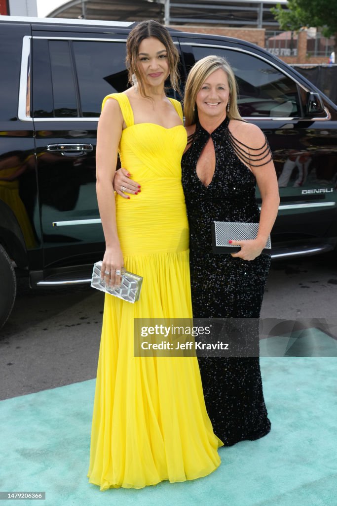 Madison Bailey and guest attend the 2023 CMT Music Awards at Moody