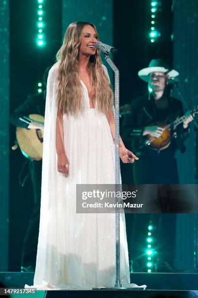 Carly Pearce performs onstage during the 2023 CMT Music Awards at Moody Center on April 02, 2023 in Austin, Texas.