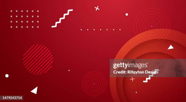 modern liquid red gradient circle layered papercut background - 3d sphere layers stock illustrations