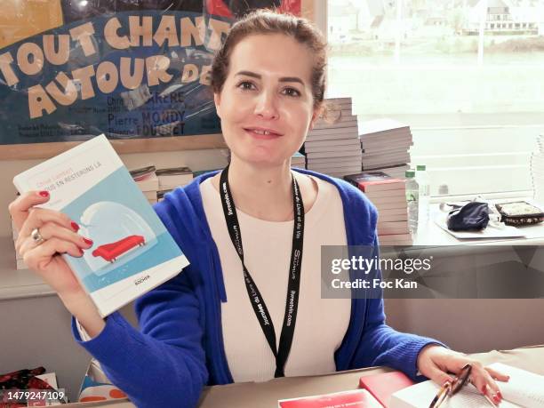 Chloe Lambert attends 27th "Journees Nationales Du Livre Et Du Vin" - Book and Wine Festival 2023 in Saumur on April 2, 2023 In Saumur, France.