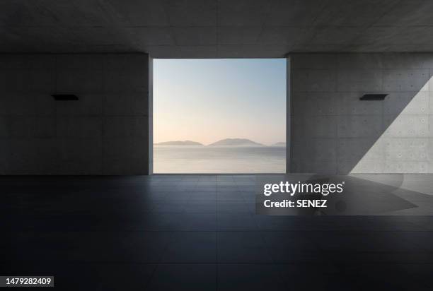 opening in concrete wall with sunlight background - halls road stock pictures, royalty-free photos & images