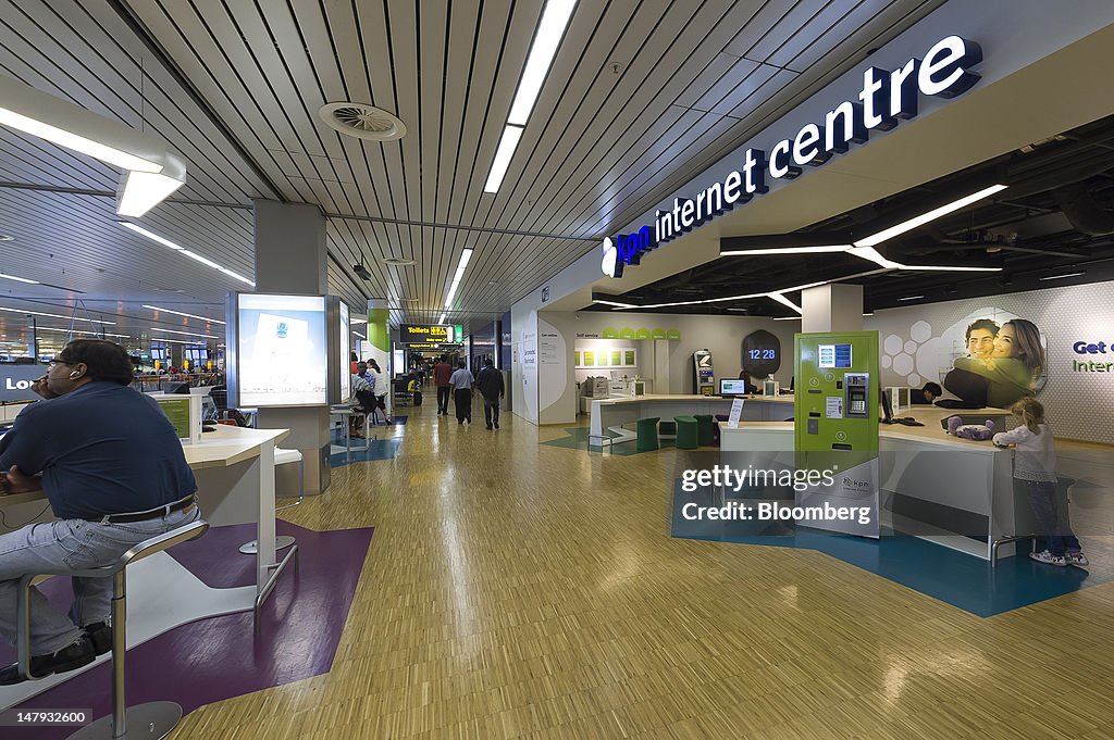 KPN NV Phone Company Branding At Schiphol Airport