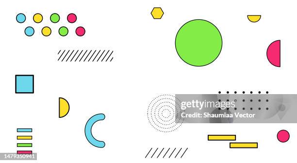 trendy abstract art geometric background with flat, minimalist style. vector poster. - newspaper texture background stock illustrations