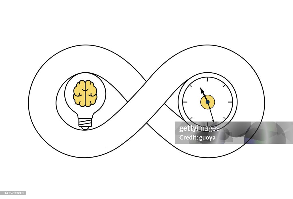 Clock With Infinite Loop Symbol High-Res Vector Graphic - Getty Images
