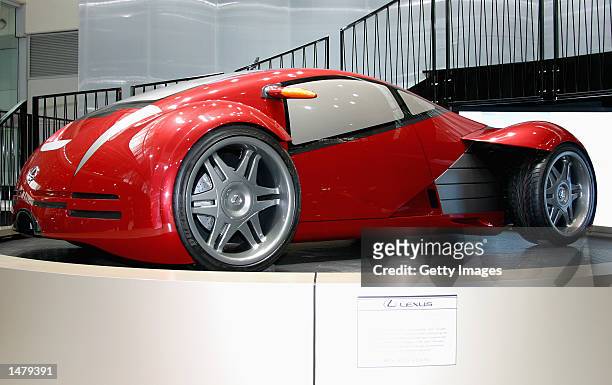 The Lexus concept car thay was a star of the film Minority Report on display at the Sydney International Motor Show on October 17, 2002 in Sydney,...