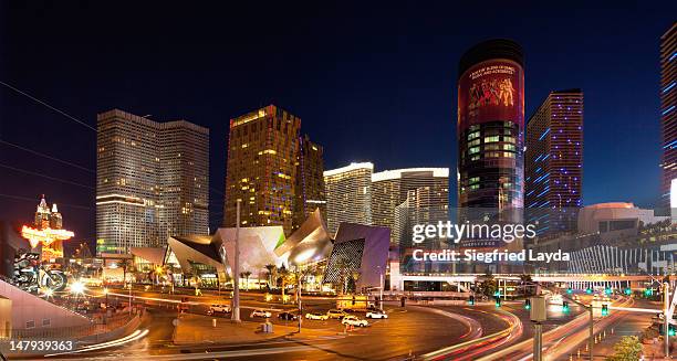 the new city center on las vegas boulevard - downtown las vegas stock pictures, royalty-free photos & images