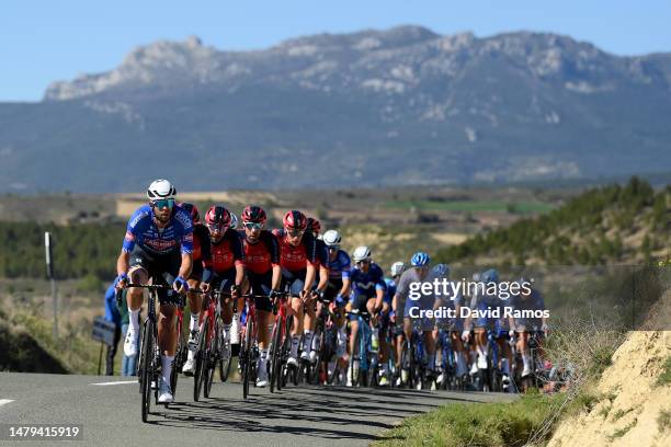 General view of Jimmy Janssens of Belgium and Team Alpecin-Deceuninck, Brandon Rivera of Colombia and Team INEOS Grenadiers and Jonathan Castroviejo...