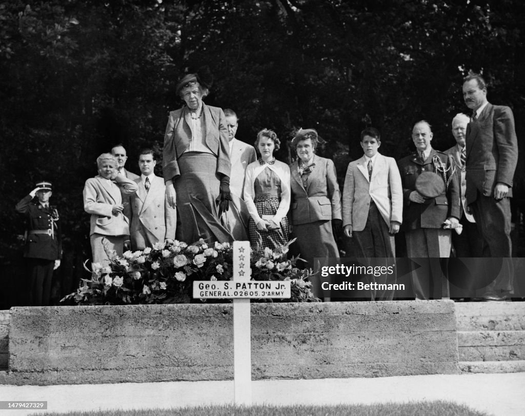 Eleanor Roosevelt At General Patton's Grave