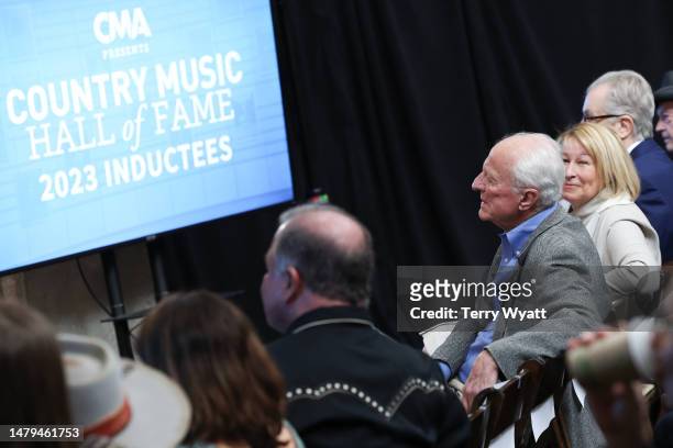 Songwriter Bob McDill attends a press conference announcing him as a 2023 inductee into the Country Music Hall of Fame at Country Music Hall of Fame...