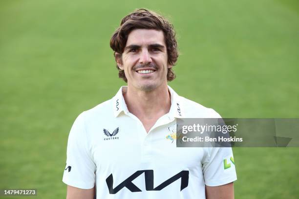 Sean Abbott of Surrey poses for a picture during the Surrey CCC Photocall at The Kia Oval on April 03, 2023 in London, England.