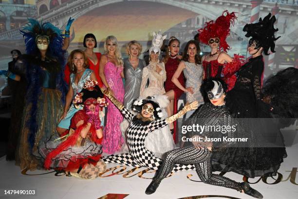 Debrah Lee Charatan, Lillian Gorbachincky, Paula Rosenshein, Lucia Hwong Gordon and Lauren Roberts pose with dancers at Carole Roth's 100th Birthday...