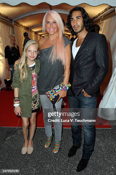 Cheyenne Ochsenknecht, Natasha Ochsenknecht and Umut Kekilli arrive for the Michalsky Style Nite 2012 during Mercedes-Benz Fashion Week Berlin...