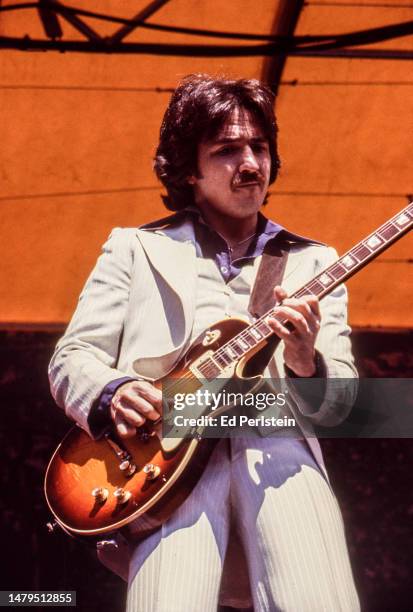 Buck Dharma performs with Blue Oyster Cult at Oakland Stadium on September 2, 1978 in Oakland, California.