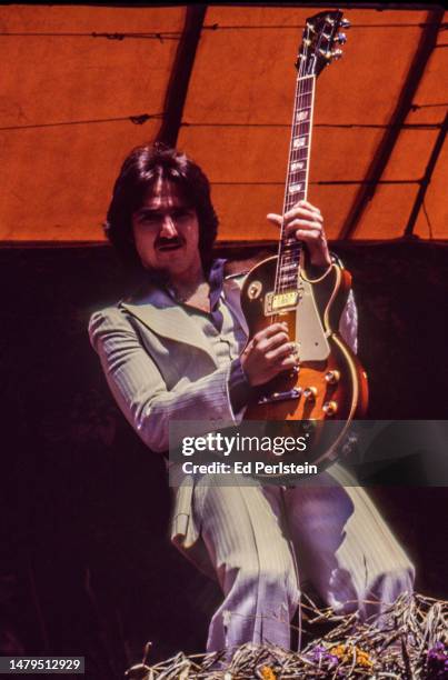 Buck Dharma performs with Blue Oyster Cult at Oakland Stadium on September 2, 1978 in Oakland, California.