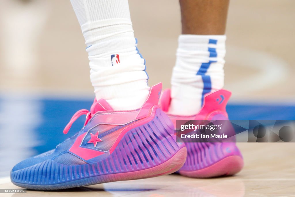 A pair of Converse shoes worn by Shai Gilgeous-Alexander of the