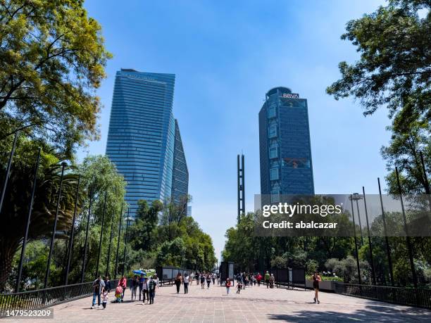 visitantes e famílias no parque chapultepec - chapultepec park - fotografias e filmes do acervo