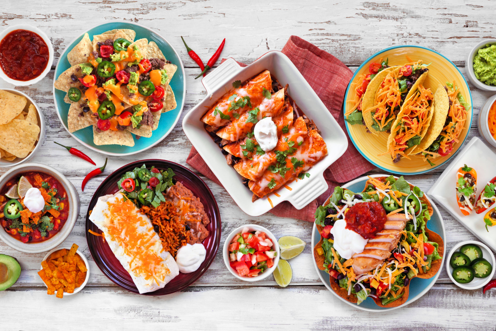 mexican food table