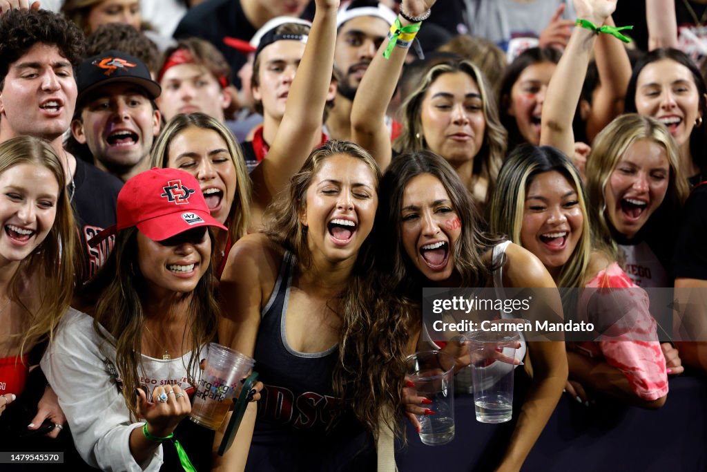 San Diego State Aztecs fans inside NRG Stadium prior to the game ...