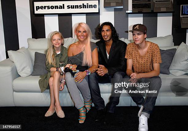 Jimmy Blue, Cheyenne and Natascha Ochsenknecht and Umut Kekilli arrive for the Michalsky Style Nite 2012 during the Mercedes-Benz Fashion Week...