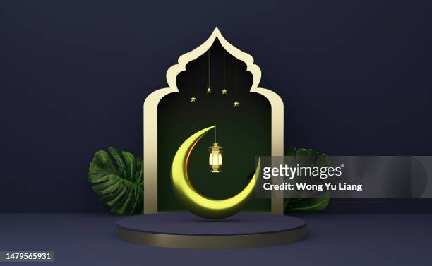 ramadan background, 3d render - eid mubarak stock pictures, royalty-free photos & images