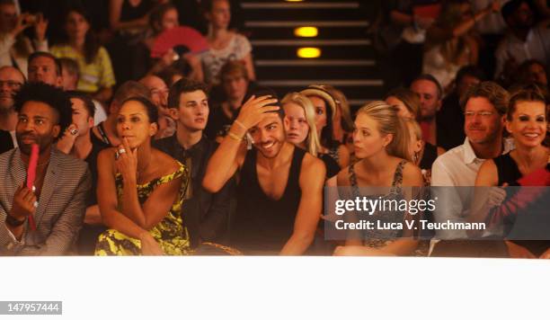 Barbara Becker, Noah Becker and Laura Zurbriggen during the Michalsky Style Nite 2012 Show at the Mercedes-Benz Fashion Week Spring/Summer 2013 on...