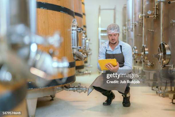 two wine tasters toast with a cheers at a local vineyard. - chef smelling food stock-fotos und bilder