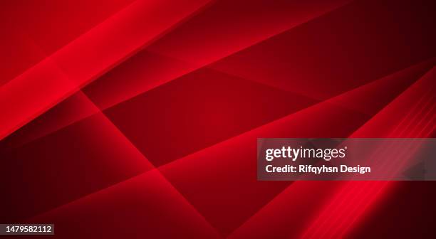 ilustraciones, imágenes clip art, dibujos animados e iconos de stock de fondo geométrico abstracto de tecnología negra oscura y roja. fondo futurista moderno - rubí