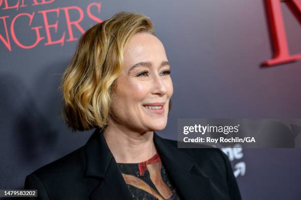 Jennifer Ehle attends the "Dead Ringers" world premiere at Metrograph on April 03, 2023 in New York City.